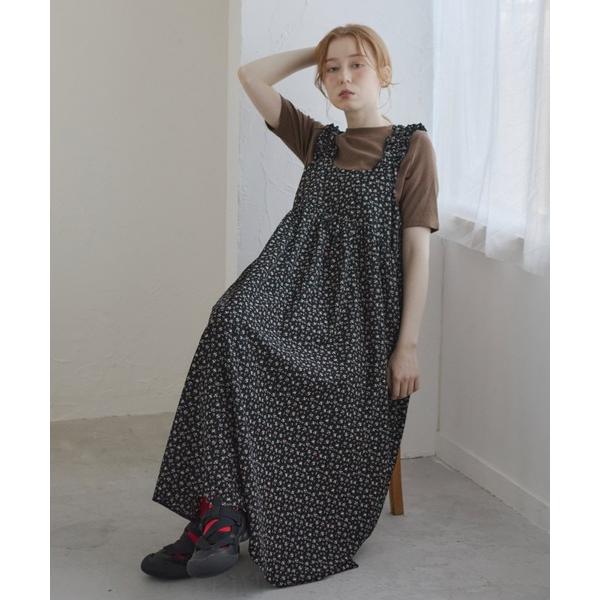 「Crisp」 ノースリーブワンピース FREE ブラック レディース