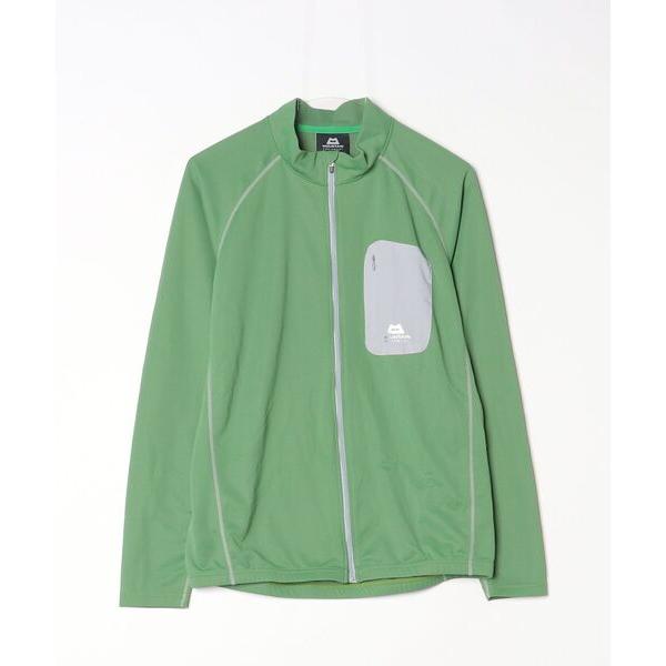 「MOUNTAIN EQUIPMENT」 ワンポイントジャージブルゾン M グリーン レディース