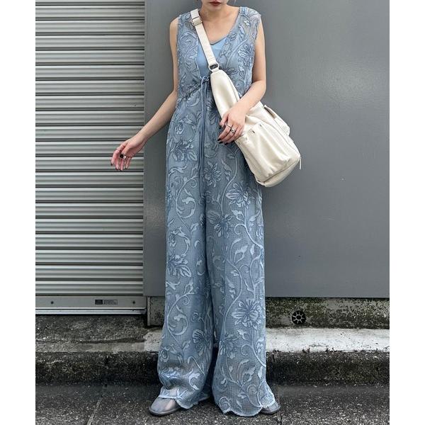 オールインワン 2WAY SILHOUETTE V NECK ROMPERS レディース