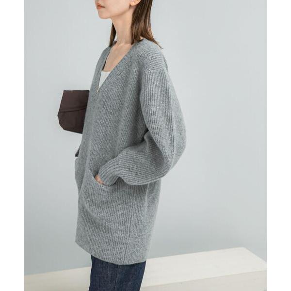 ニット セーター アルパカ混カーブスリーブVネックプルオーバー レディース