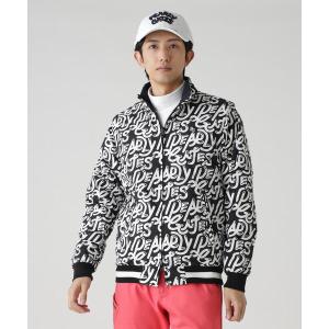 ブルゾン アウター 「PEARLY GATES」Nyストレッチリップストップ×超KARUISHI中綿リバーシブルスタンドブルゾン 「ぷにぷにロゴ柄」