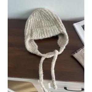 ニット帽 ニットキャップ Chiina / フライトキャップ 紐付き　防寒ニット帽 レディース