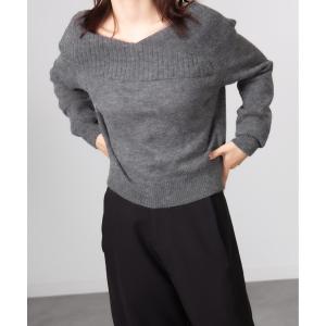 ニット セーター Chiina/ワンショルダートップス ニット  長袖 秋服 レディース