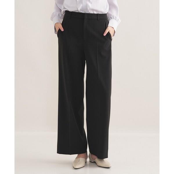スラックス パンツ 「通勤スーツ／洗える」ストレッチワイドパンツ レディース