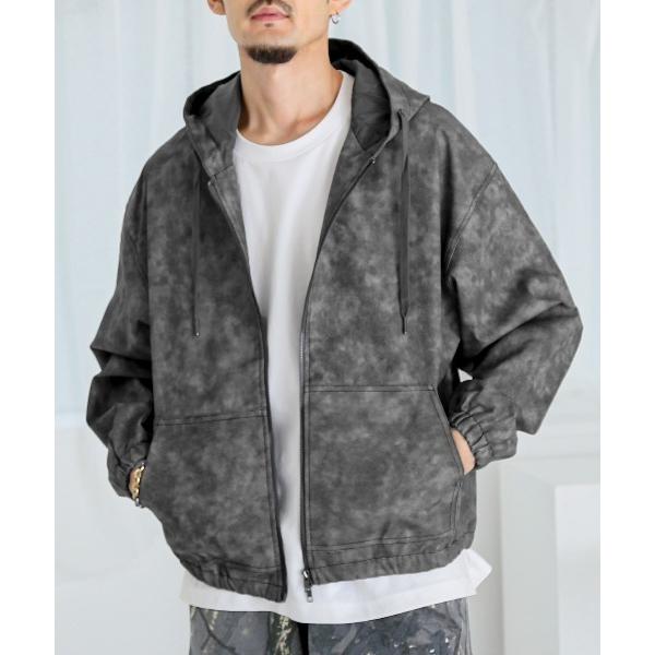 パーカー ケミカルPUレザージップパーカー メンズ レディース