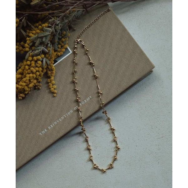 ネックレス ノットモチーフ メタリック ネックレス シルバー ゴールド 結婚式 パーティー レディー...