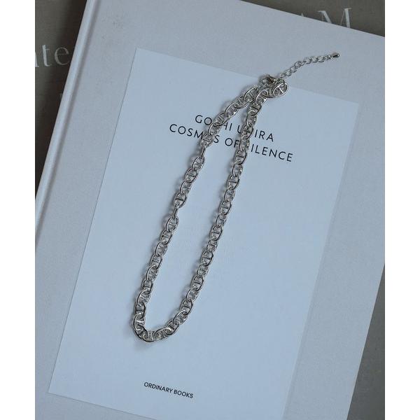 ネックレス メタリック チャンキーチェーン ネックレス シルバー ゴールド 結婚式 パーティー レデ...