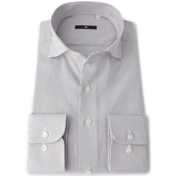 フォーマル シャツ 「形態安定」「長袖」「BLACK LINE」スナップダウンワイドドレスワイシャツ...