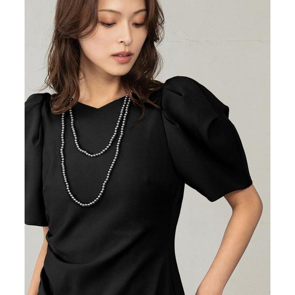 ネックレス メタリック ボールチェーン ロングネックレス シルバー ゴールド 結婚式 パーティー レ...