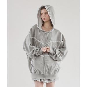 パーカー レースビッグフーディー レディース