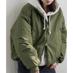 ブルゾン アウター 中綿ダブルジップブルゾン モンスターパーカー MA-1 フライトジャケット レディース メンズ