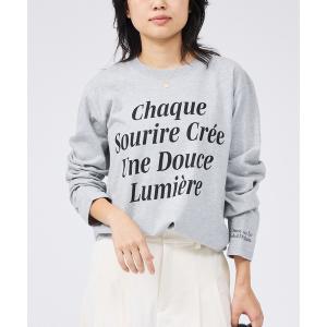 tシャツ コットンロゴロングスリーブTシャツ レディース