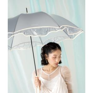 傘 「ビニール傘」シアーフリルアンブレラ レディース
