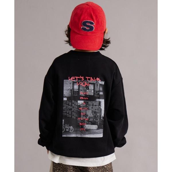 トレーナー  裏毛 フォトプリント スウェット トレーナー「PAIRMANON STREET」 キッ...