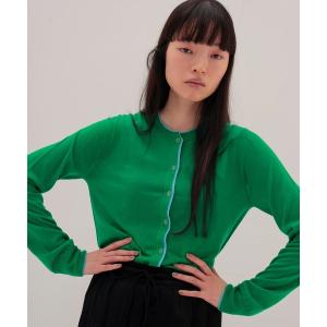 ニット セーター color trimming 18G cardigan(カラートリミング18ゲージカーディガン) レディース