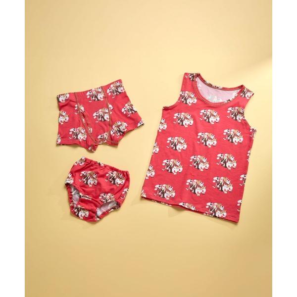 肌着 2026年お年賀「まるっとうまくいく」　キッズ男女児兼用トップ（ノースリーブ） キッズ 子供 ...