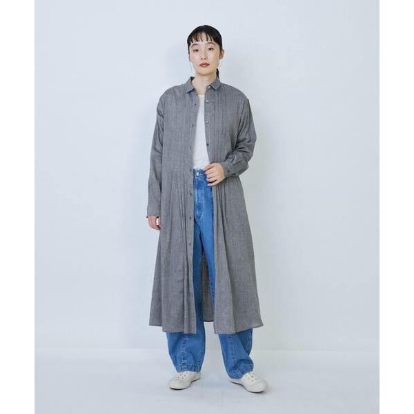 ワンピース リネンコットンヤクローンシャツワンピース