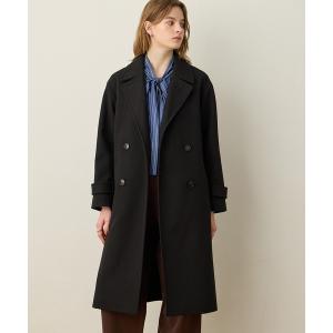コート アウター ダブルチェスターロングコート レディース