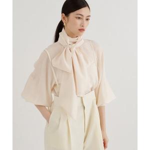 ブラウス シャツ シフォンボウタイブラウス レディース