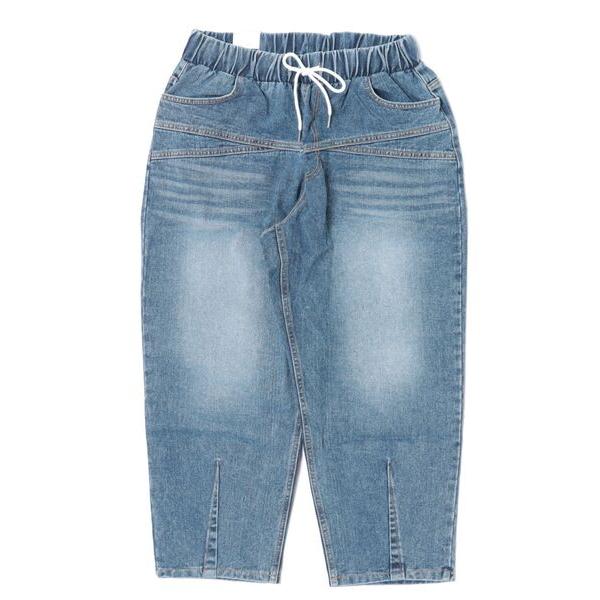 ワイドパンツ ジーンズ アンクル ワイド デニムパンツ メンズ レディース