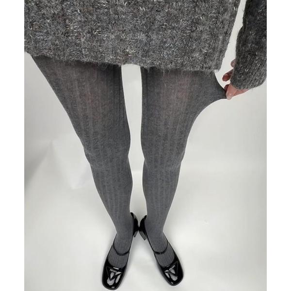 タイツ Stripes semi sheer knit tights レディース