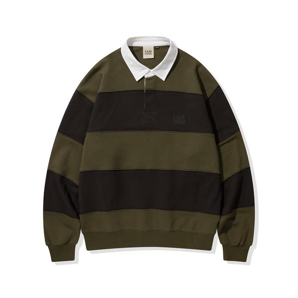 tシャツ Small Square Logo Stripe Rugby Man-to-Man CBE...