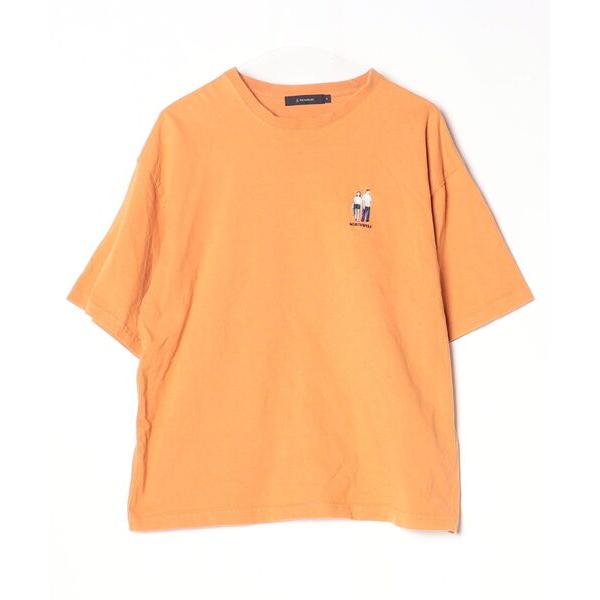「RAGEBLUE」 ワンポイント半袖Tシャツ S オレンジ メンズ