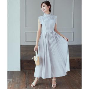 「HALUHIROINE」 半袖ワンピース FREE ライトグレー レディース