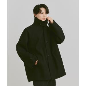 「flaner」 ステンカラーコート MEDIUM ブラック レディース