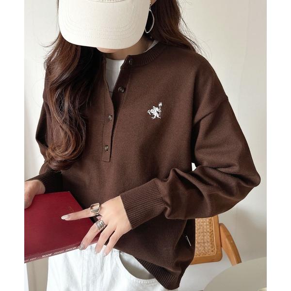 「Java」 長袖ニット MEDIUM ブラウン レディース