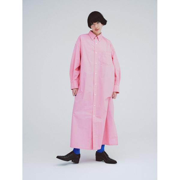 「yuw」 シャツワンピース FREE ピンク レディース