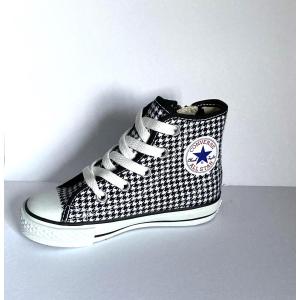 セール 現品限り！16.0cm CONVERS ファスナー付き コンバース チャイルドオールスター HOUNDSTOOTH N 子供 キッズ スニーカー セール！(N) ハイカット 子供靴｜zstyle