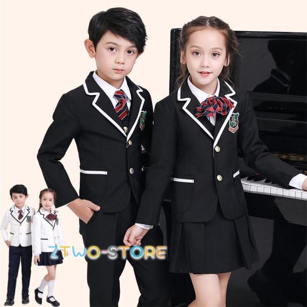 4点セット 卒業式 スーツ 入学式 女の子 男の子 ジュニアスーツ 100~170 学生服 キッズ ...