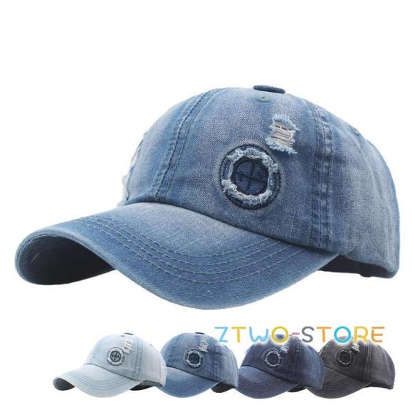 デニム帽子 6パネル キャップ 野球帽 BBキャップ サイズ調整 メンズ レディース スポーツ BB...