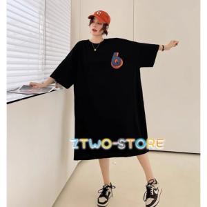 Tシャツワンピース 半袖 ロング ミモレ丈 大きいサイズ 3L 4L 5L