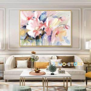 フレーム付き壁掛けアート　インテリア 装飾 絵画 花 フラワー インテリア ファブリック オシャレ 絵