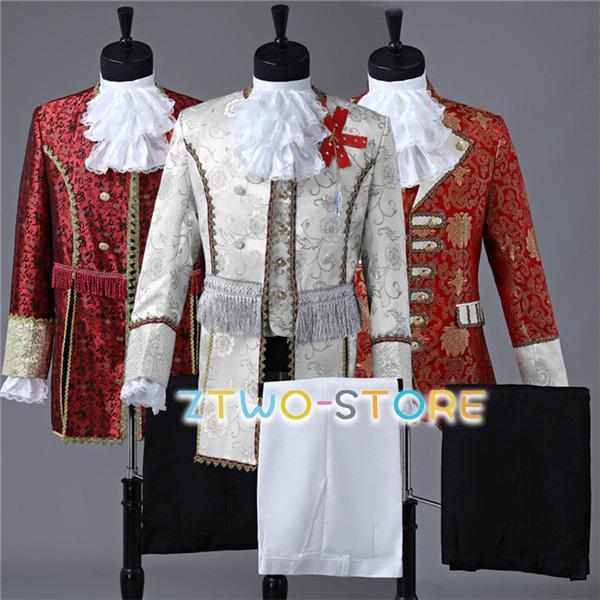 S/M/L/XL/2XL コスプレ衣装 王子様 貴族 メンズ 服服装 伯爵 男性用スーツ 5点セット...