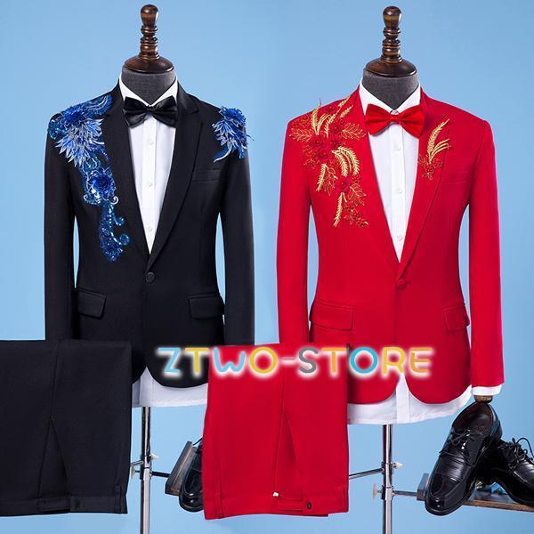 【サイズ有S/M/L/XL/2XL】メンズ スーツ ステージ衣装 演出服 ダンスウェア ダンス衣装 ...