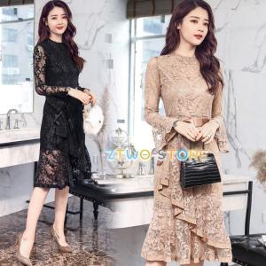 パーティードレス 40代 50代 フォーマル ワンピース ドレス レース