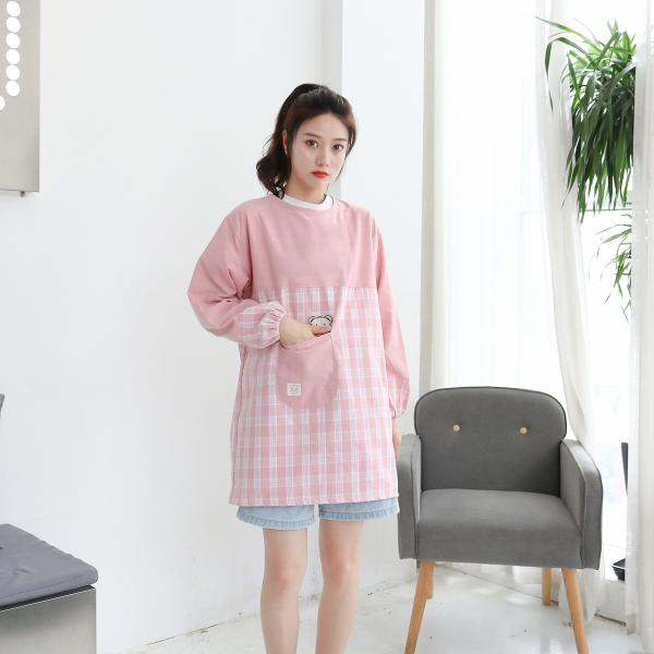 シンプル風 割烹着 かっぽう着 おしゃれ シンプルエプロン レディース エプロン 袖付 ワンピース ...