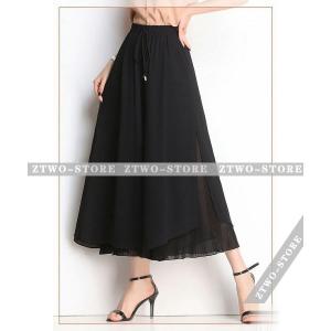 ガウチョパンツ ワイドパンツ レディース シフ...の詳細画像5