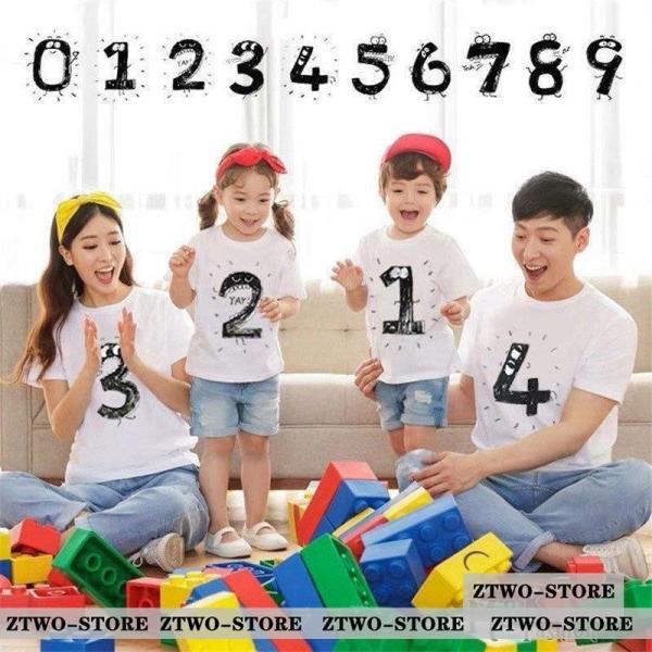 リンクコーデ 親子 ペアルック 親子コーデ 春 夏 シャツ 数字 親子ペアルック 親子服 ママ 娘 ...