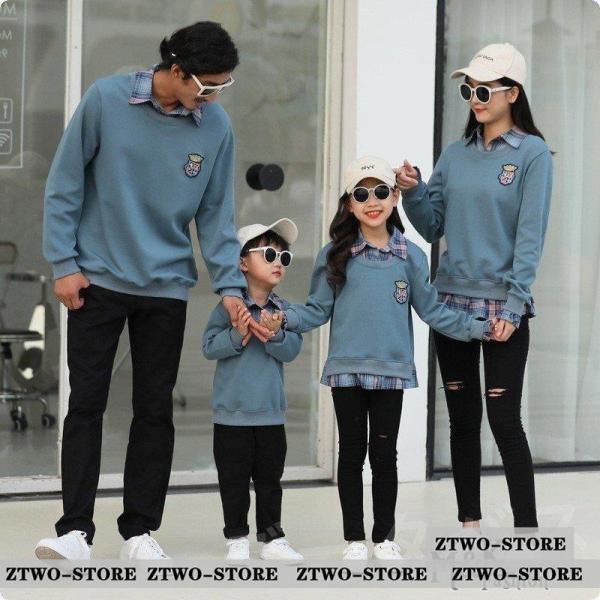 春秋 親子ペアルック ベビー 親子コーデ パーカー 長袖 親子コーデ 家族お揃い ペアルック 親子ペ...