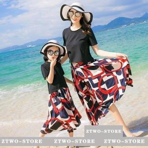 親子服 ペアルック ワンピース 子供服 マキシ丈...の商品画像