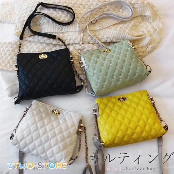 キルティングバッグ チェーンバッグ ショルダーバッグ レディース 斜めがけ 大人 スクエアバッグ ポ...