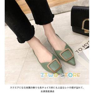 パンプス PU ポインテッドトゥ レディース ...の詳細画像5