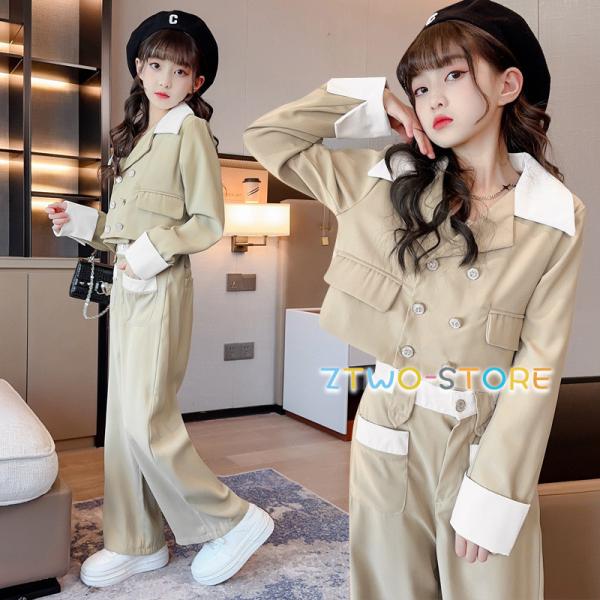 卒業式 パンツスーツ 女の子 入学式 小学生 ピアノ発表会 パンツスーツ トップス パンツ キッズ ...