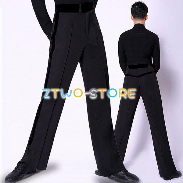 男性社交ダンス衣装 モダンダンスズボン 競技着 レッスンウェア メンズ ラテンダンス用ズボン ダンス...