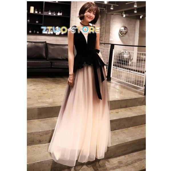 パーティードレス ワンピース ロングドレス 結婚式 40代 袖なし ウエディングドレス フォーマルド...