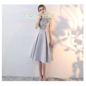 袖あり 刺繍 ミモレドレス パーティードレス 10代 20代 30代40代 A